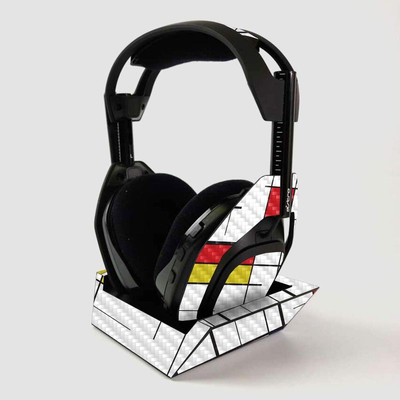 MIGHTY SKINS MightySkins Carbon Fiber Skin For ASTRO Gaming A50 Wireless Headphones + Base Station - Deco | Protective, Durable Textured Carbon Fiber Finish | Easy To Apply | Made in the USA - Image 1